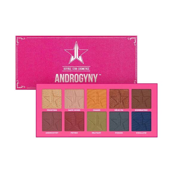 JEFFREE STAR Cosmetics Androgyny Eye Shadow Palette 10-Jaw Dropping Shades - NIB - Picture 1 of 10
